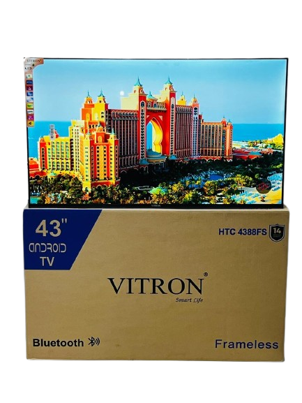 Vitron 43" 4388FS Smart Android TV - Frameless Bluetooth Television