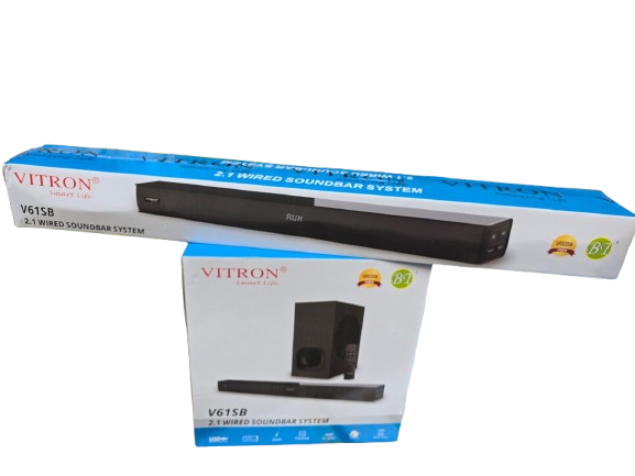 Vitron V61SB Soundbar - 1200W 2.1CH - Super Bass - Wired Audio System
